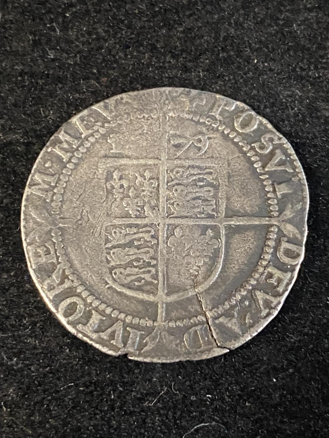 A Elizabeth I hammered silver coin dated 1579