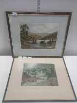 Two artists framed artists proof by Joseph F Primm 46x55cm, shipping unavailable