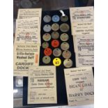 Eighteen colliery pit mining checks and other related ephemera