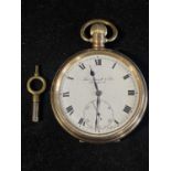 A Thomas Russel and Son of Liverpool Dennison gold plated pocket watch in working order
