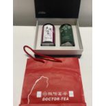 A box set of new Doctor Tea from Taiwan. Taiwan Ruby Black tea and AliShan Oolong Tea