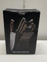 A boxed 15 piece knife set (unchecked), UK post only