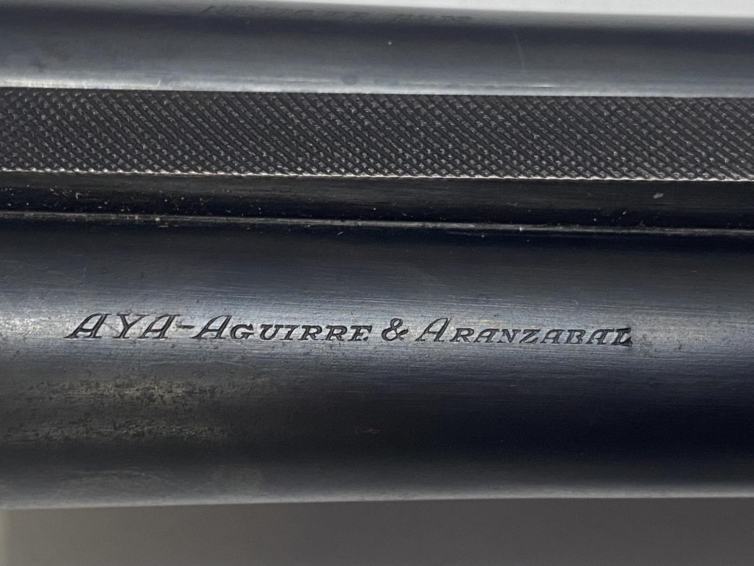 A AYA 12 bore side by side shotgun. Serial number 454614. Shipping unavailable - Image 6 of 9