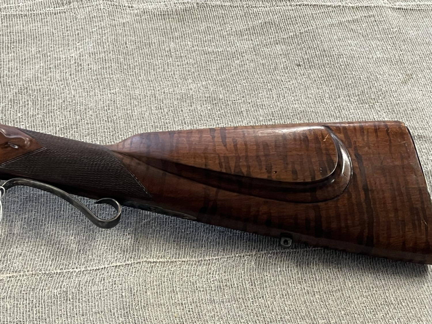 A Pedersoli & Mortimer flintlock single shot shotgun. Black powder only. Serial number 49996. - Image 5 of 5