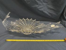 A French art glass table center piece. 60cm long. No shipping.