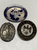 Three assorted WW2 period German badges