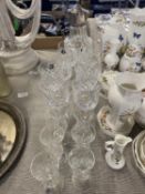 A selection of assorted Crystal glasses including Galway, Tudor and Edinburgh, along with a cut