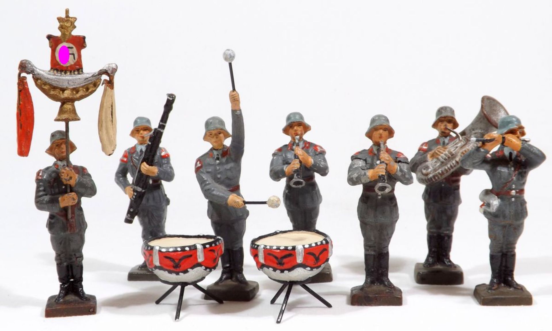 German military, Lineol or Elastolin or others, composition figures, 7-7,5 cm size, made in Germany