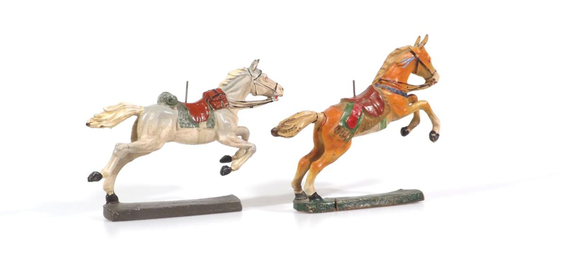 Horses, Lineol or Elastolin or others, composition figures, 7-7,5 cm size, made in Germany about 193 - Bild 2 aus 2