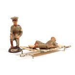 German military, Elastolin or Lineol or others, composition figures, big size, made in Germany befor