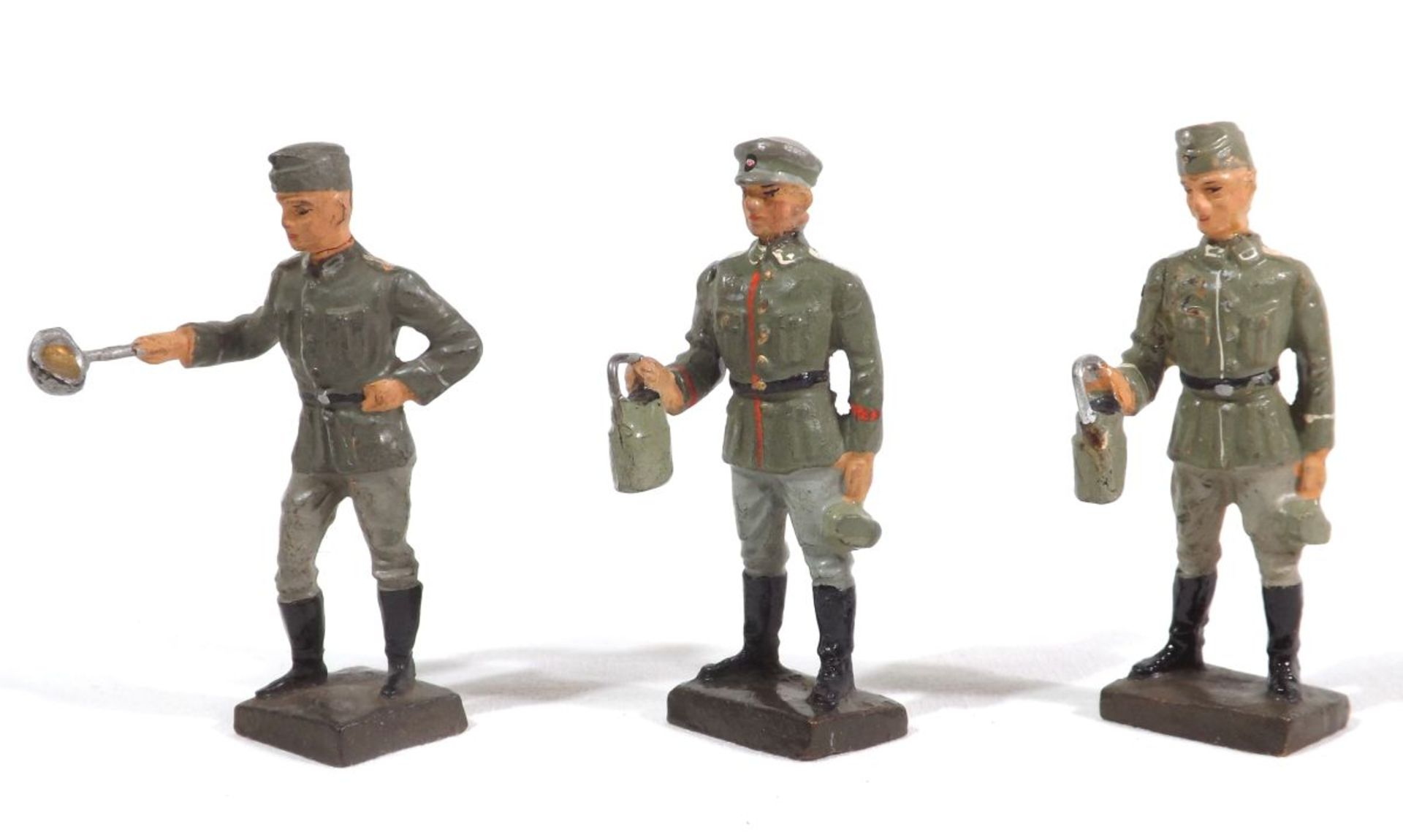 German military, Lineol, composition figures, 7-7,5 cm size, made in Germany about 1938