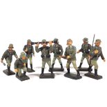 German military, Duscha- Lineol, composition figures, 7-7,5 cm size, made in Germany 