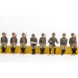 German military, Lineol or Elastolin or others, composition figures, 7-7,5 cm size, made in Germany