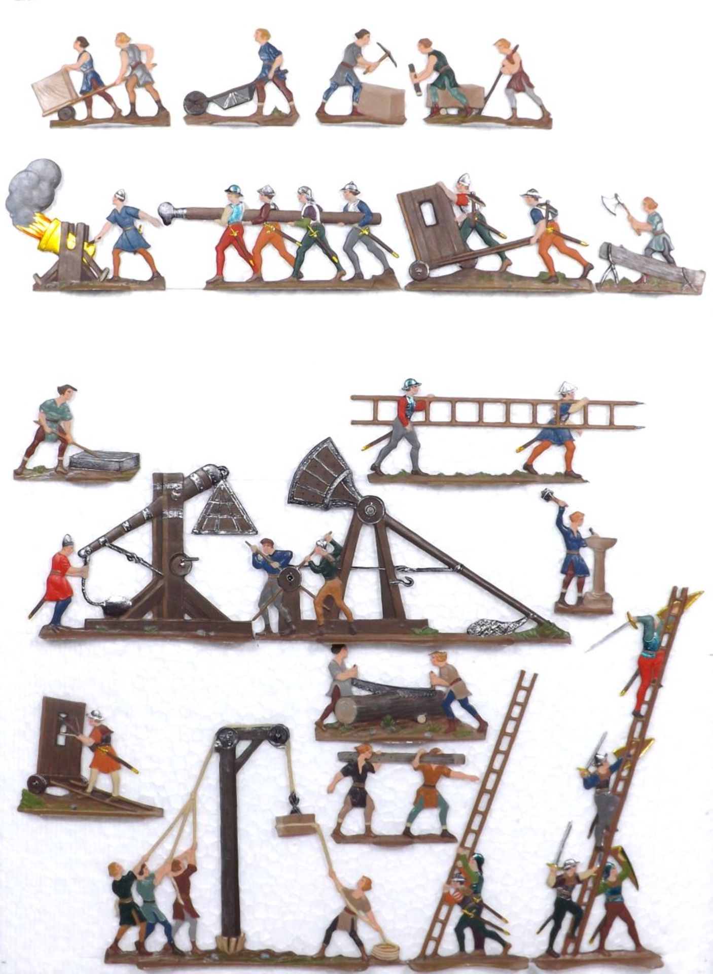 Flat tin figures "flats", standart size 28 mm, painted, figures made of lead and tin, not suitable f