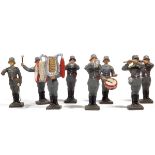 German military, Lineol or Elastolin or others, composition figures, 7-7,5 cm size, made in Germany 