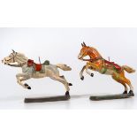 Horses, Lineol or Elastolin or others, composition figures, 7-7,5 cm size, made in Germany about 193