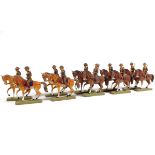 USA, cavalry, Lineol or Elastolin or others, composition figures, 7-7,5 cm size, made in Germany aft