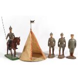 German military, Elastolin or Lineol or others, composition figures, big size, made in Germany befor