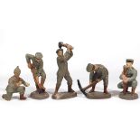 German military, Elastolin or Lineol or others, composition figures, big size, made in Germany befor