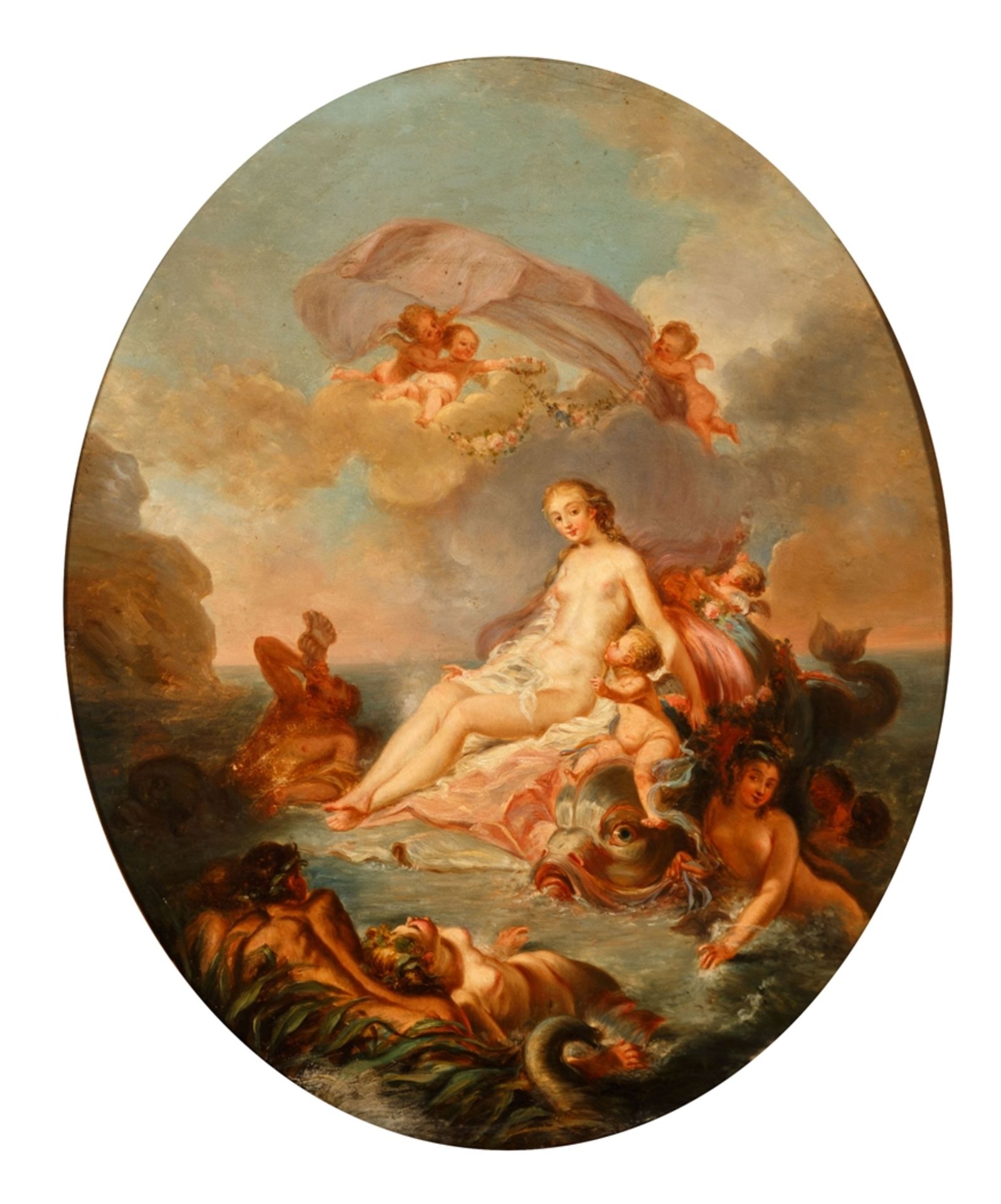 Francois Boucher  1703 - Paris - 1770. In der Nachfolge. Triumph der Galatea. Die schöne Nereide vo