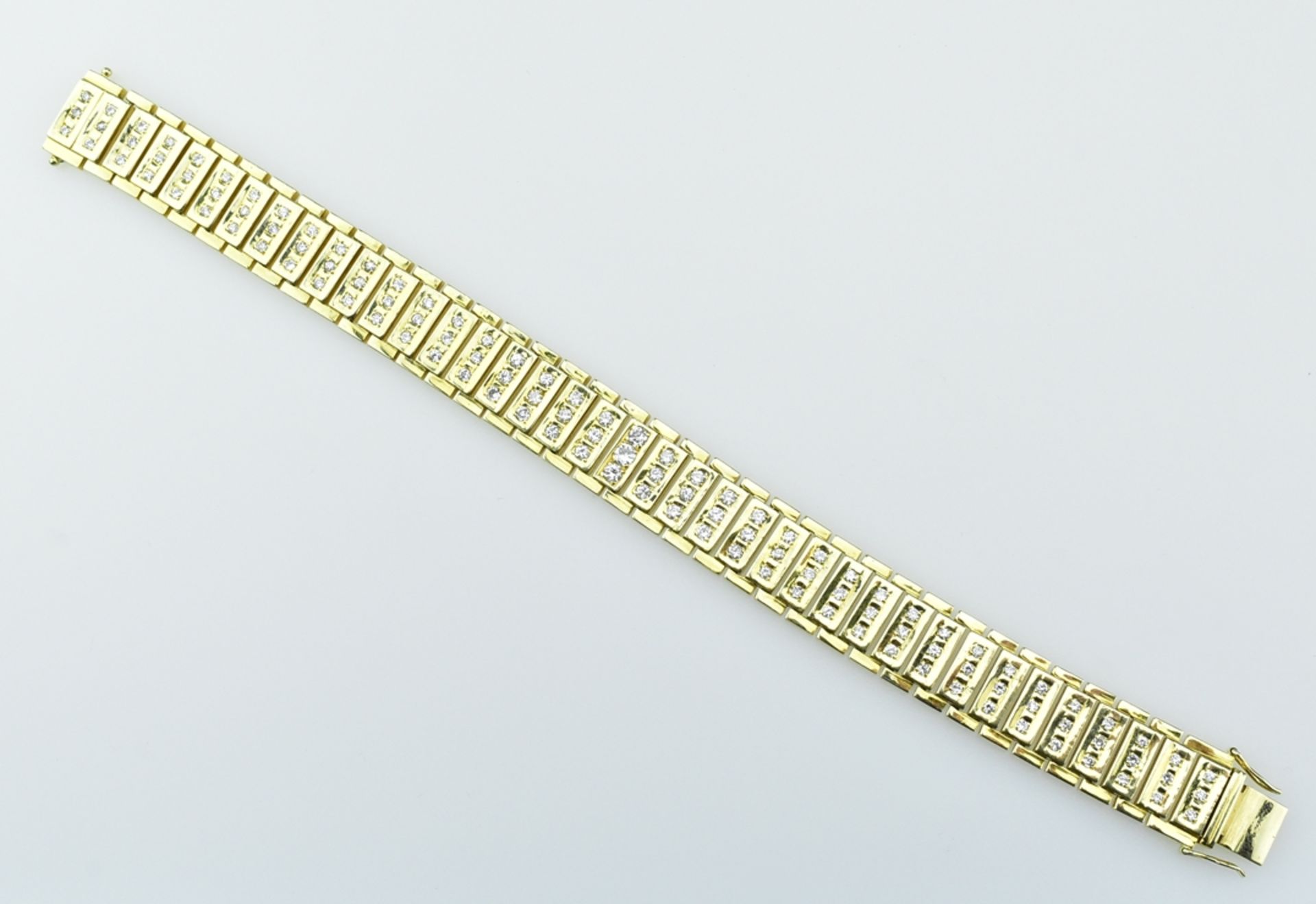 Feines Brillantarmband. Brillanten 3,08 ct. 18 ct. GG. L 18 cm - Image 2 of 2