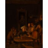 Holländischer Maler des 19. Jh. Im Stil des 17. Jh. Blick in eine Schreibstube. Mann mit Fellmütze