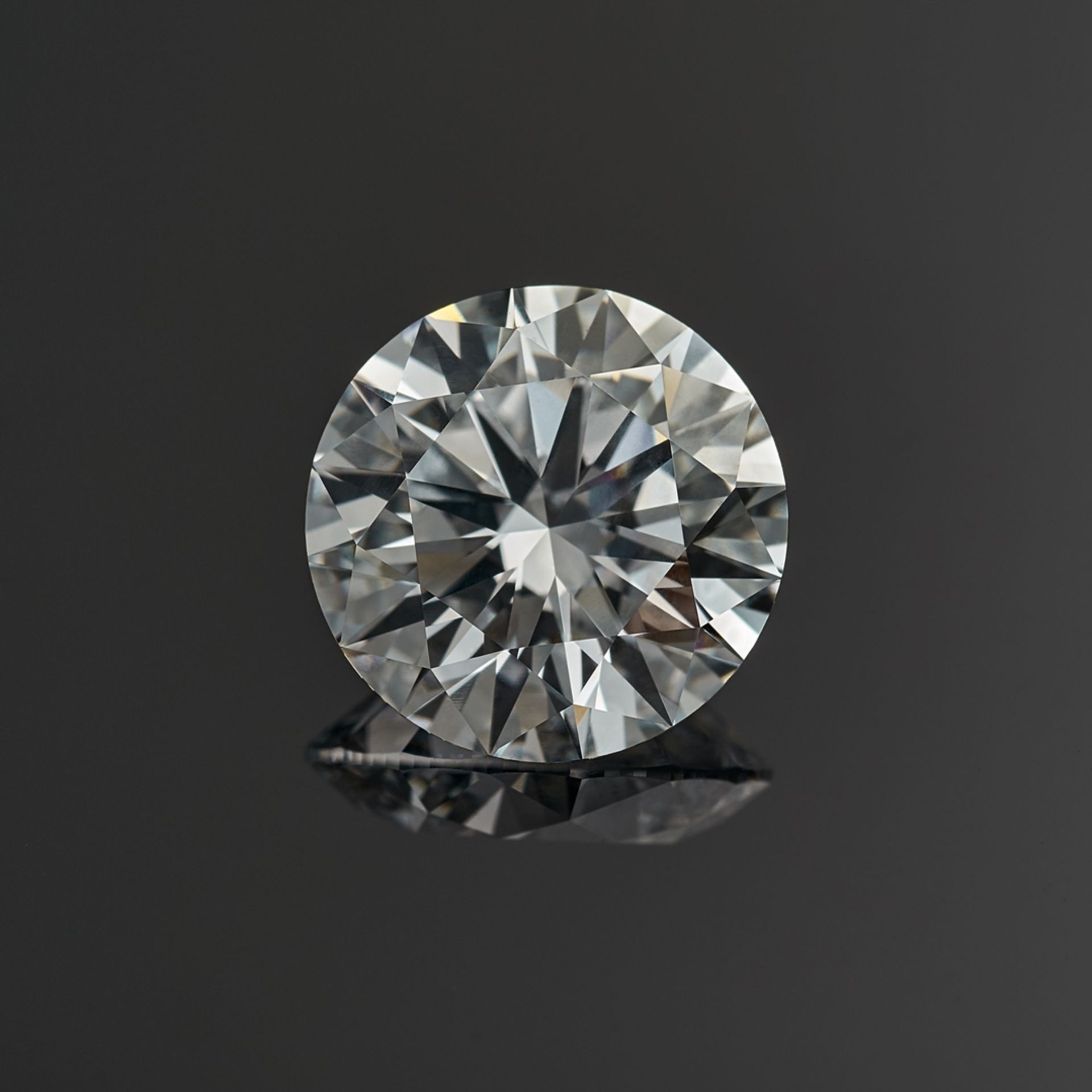 Bedeutender Diamant von 2,52 ct. Brillantschliff. D (river), lupenrein.