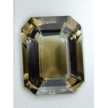 Rauchquarz. Emerald cut. 53,5 ct.