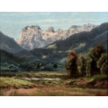 Ludwig Correggio. 1846 München - nach 1920 München. Sign. Verso bet. 'Mühlskurzhorn'. Landschaft in