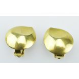 Große Gold-Ohrclips. 18 ct. GG. 17,6 g