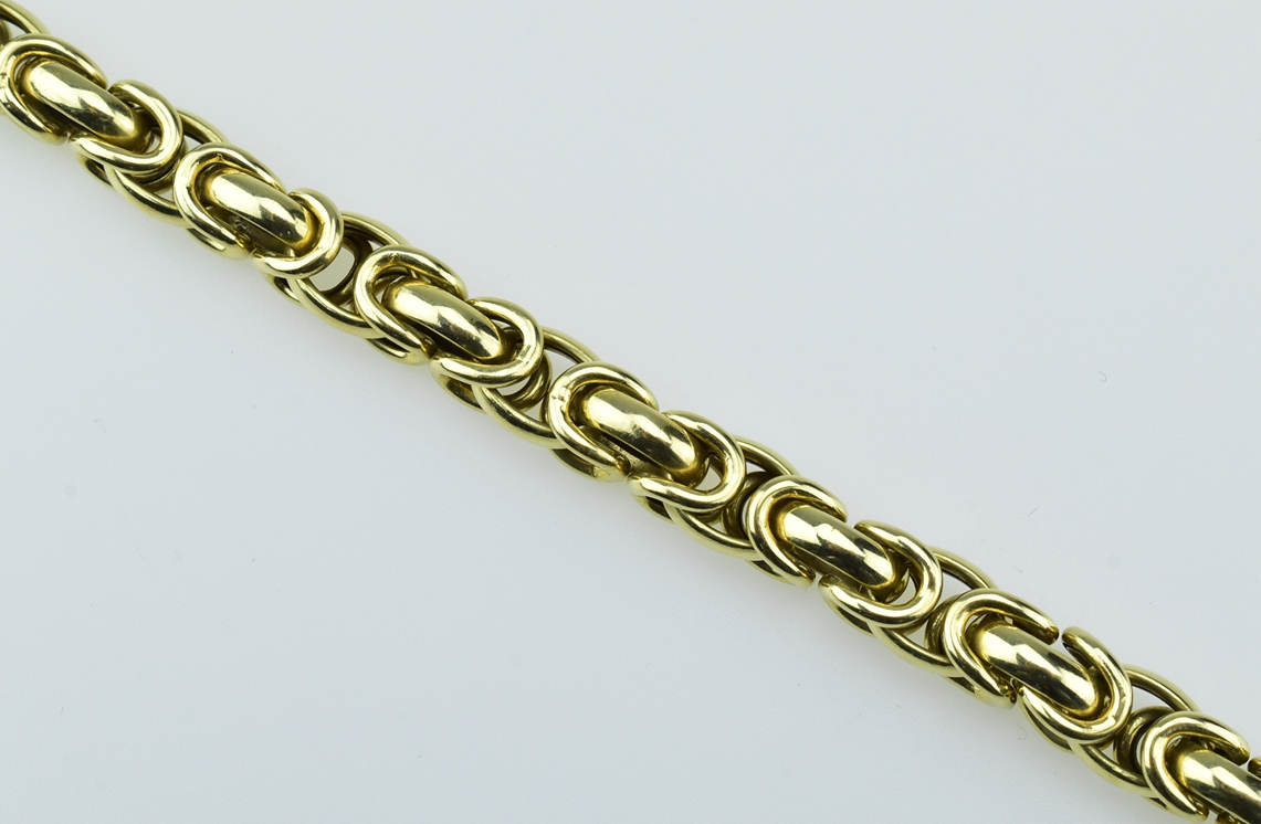 Königsketten-Armband. 18 ct. GG. L 21,5 cm. 35 g