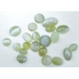 Konvolut Chrysoberyll-Katzenaugen 21 ct.