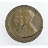 Bronzemedaille. Zur Vermählung von Henri de France mit Marie Therese von Württemberg. Ø 6,7 cm