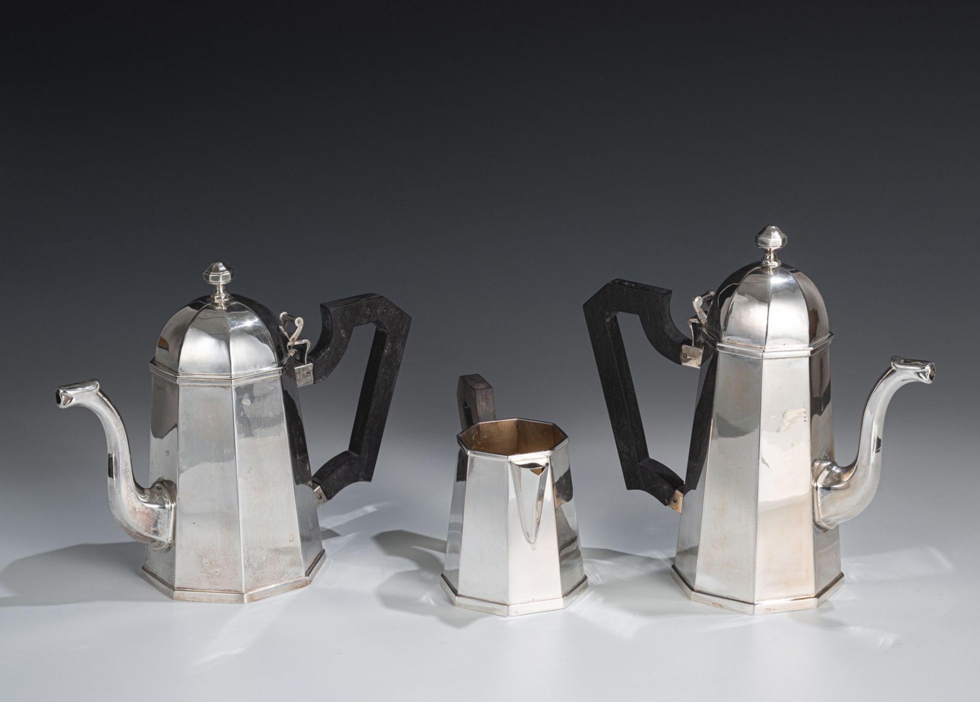 F.LLI DI LEONE - Two Coffee Pots and a Milk Jar - Image 2 of 3