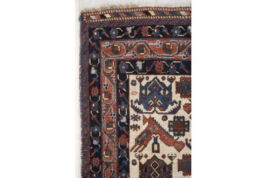 A WHITE-GROUND AFSHAR RUG - Image 5 of 7