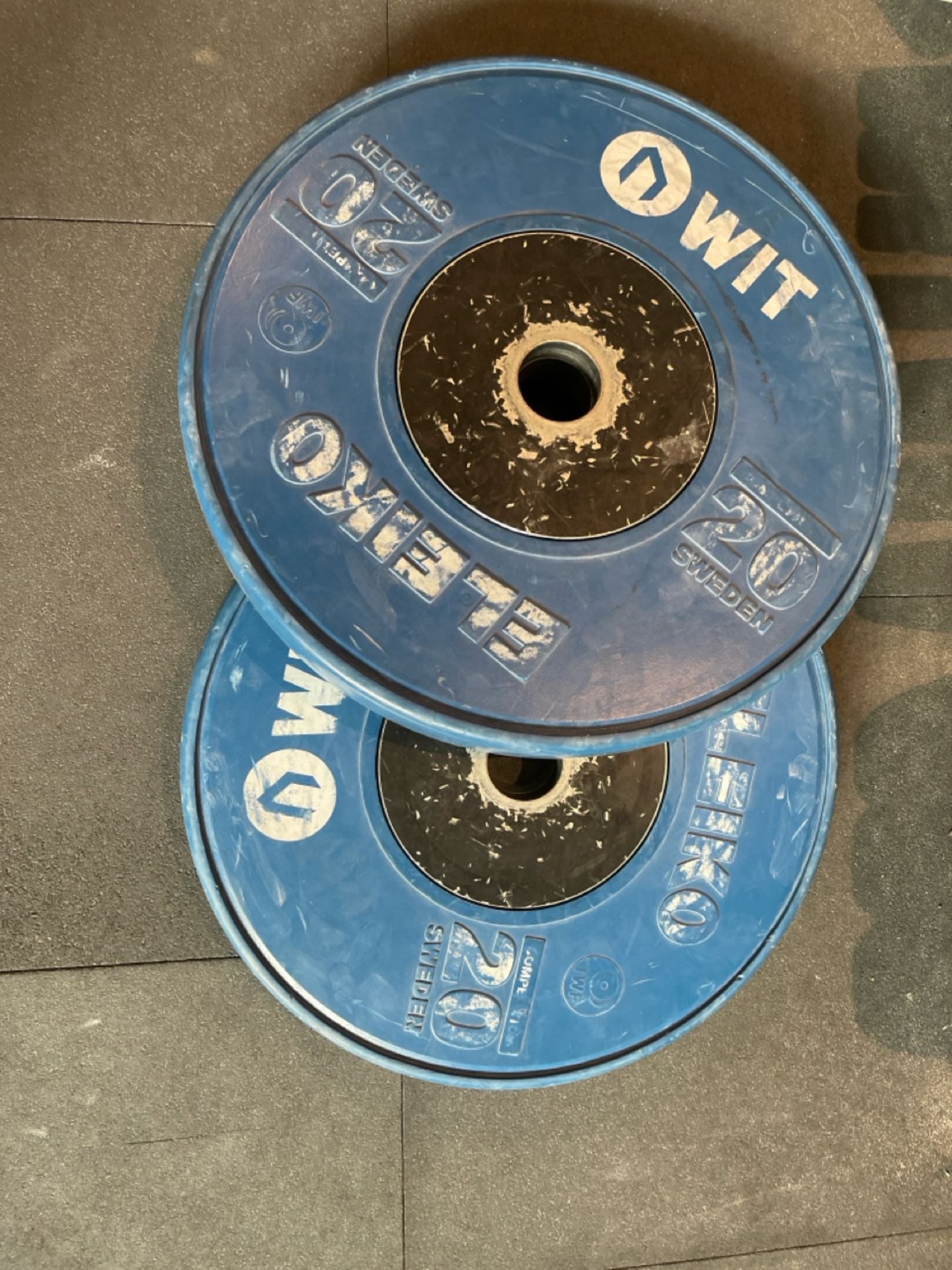 Eleiko 20kg Bumper Plates x2 - Image 2 of 2