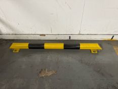 Yellow and Black Metal Parking Barriers x8