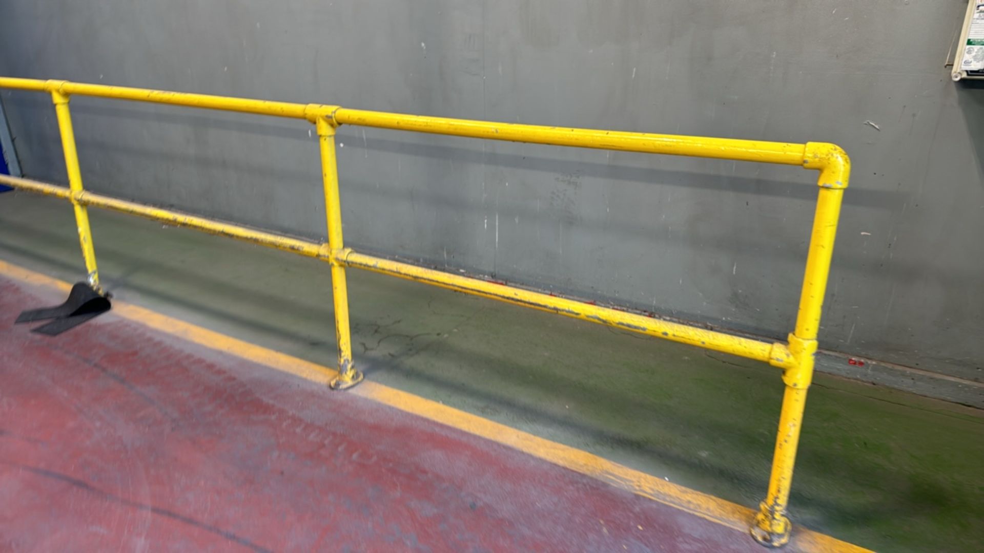 7.5 Meters of Yellow Metal Safety Barriers - Image 2 of 4