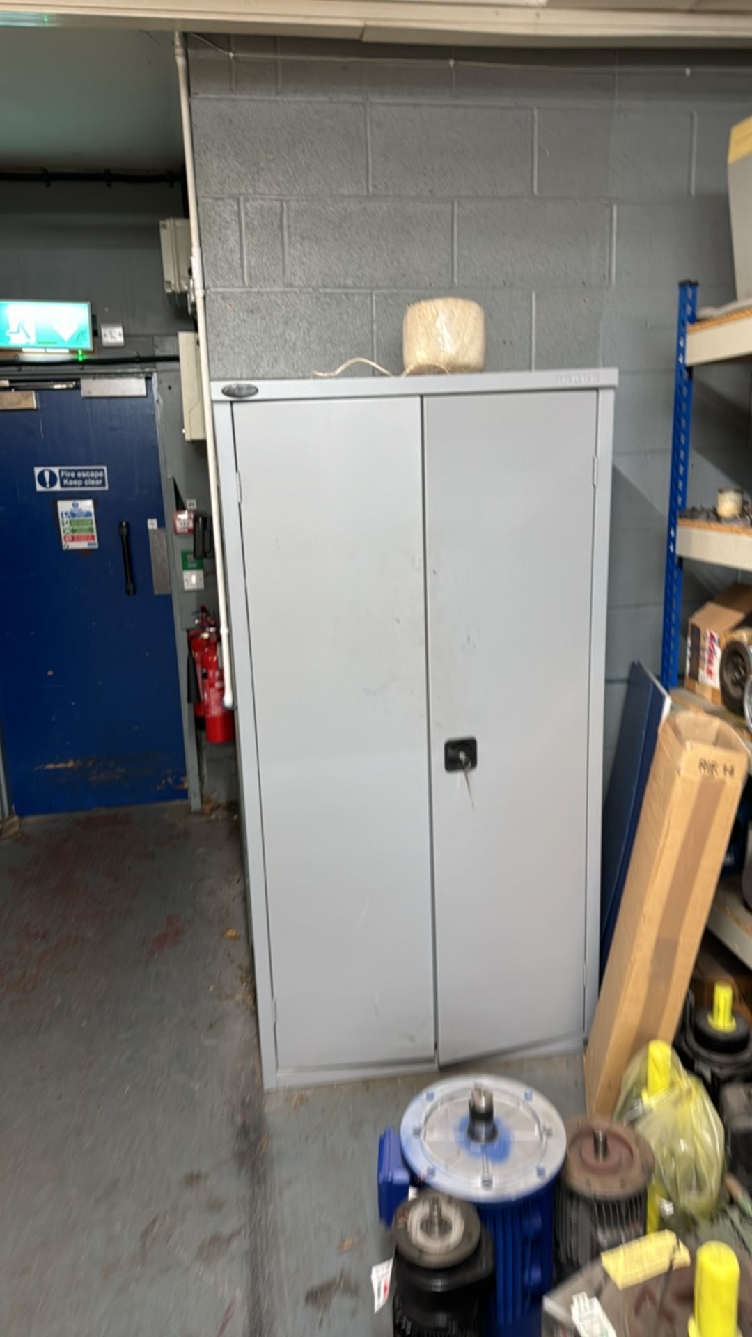 Grey Metal Storage Cabinet x3 - Image 3 of 4