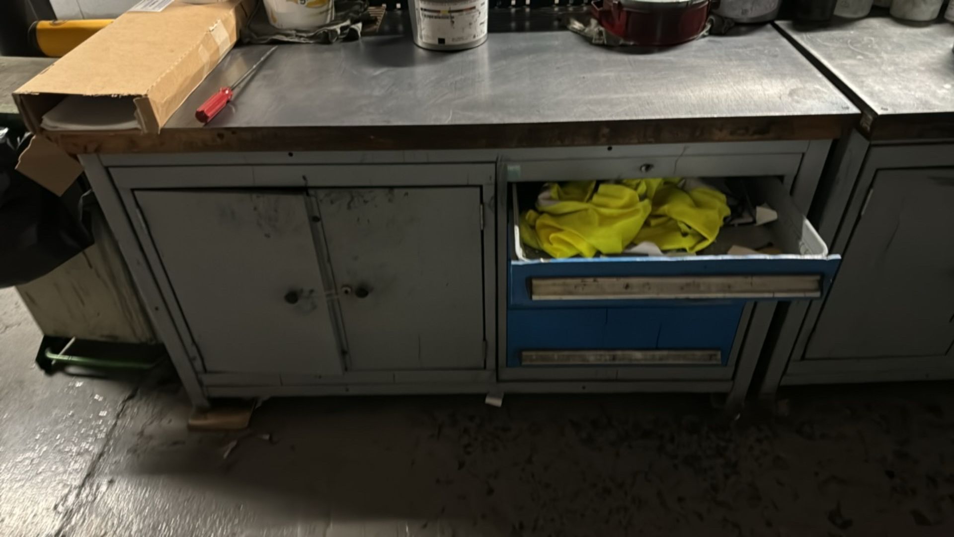 Blue Metal Work Bench with Storage - Image 5 of 5