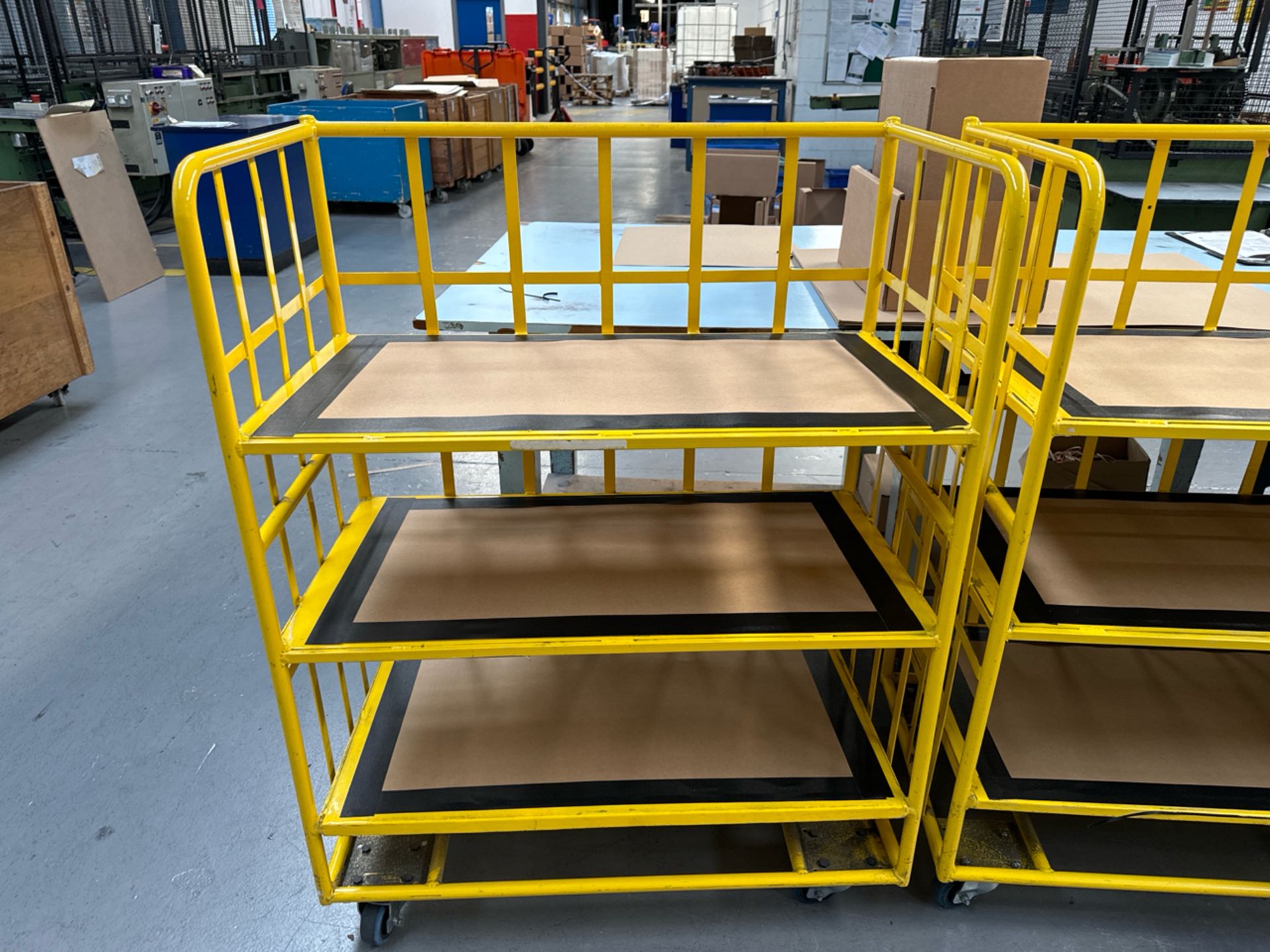 Yellow Metal Cage Trolley