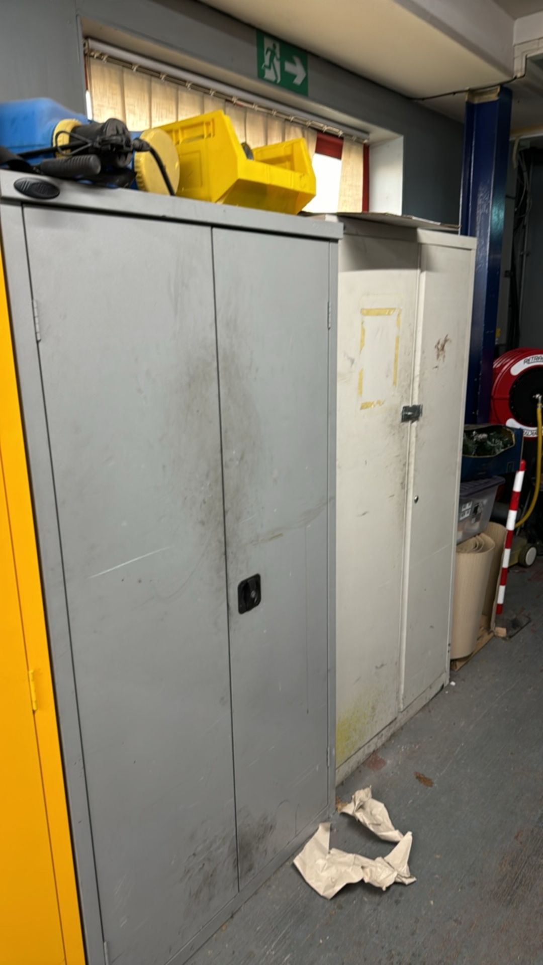 Grey Metal Storage Cabinet x3 - Image 2 of 4