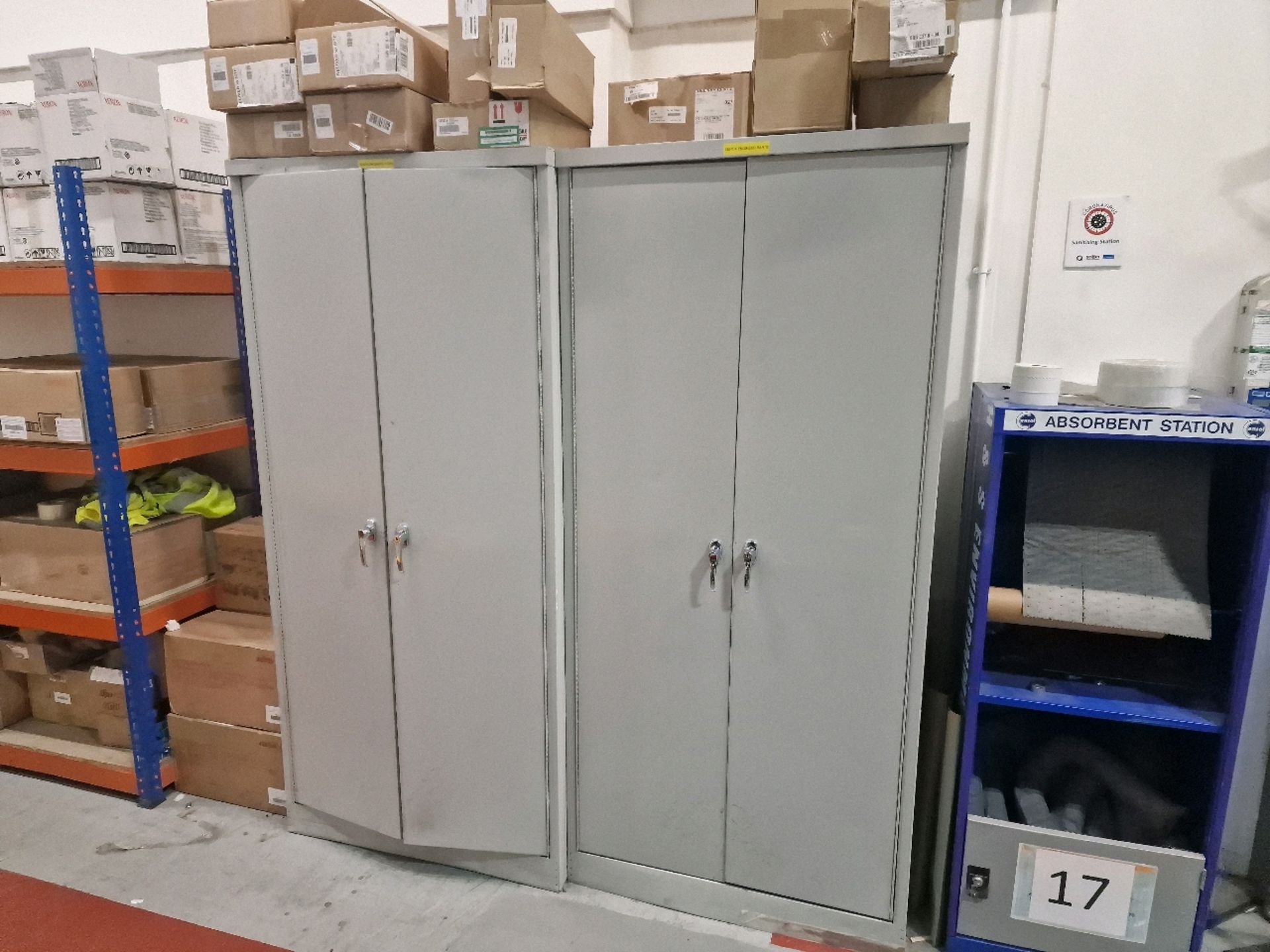 Steel Storage Cabinets x2