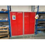 Red Metal Cabinets x2