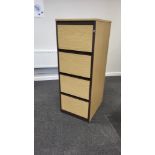 Wooden 4-Drawer Filing Cabinets with Flush Front