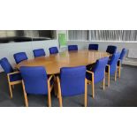 Blue Conference Chairs x12
