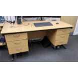Desk with 2 drawer sets