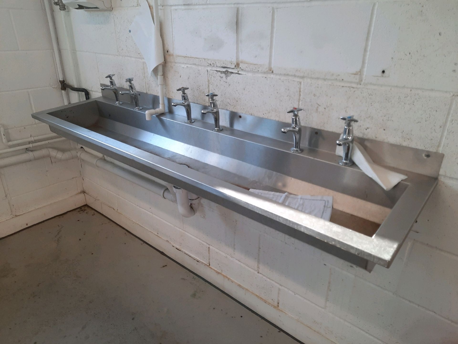 Stainless Steel Sink Wash Station x2
