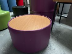 Purple Faux Leather Foot Stools x5