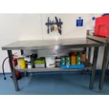 Stainless Steel Table With Drawer